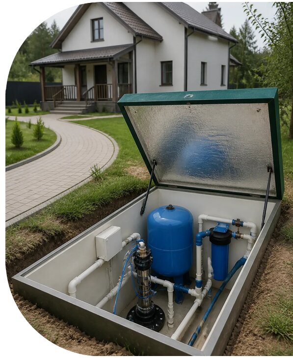 Автономное водоснабжение дома в Курске от 156360 р. | АПаруса-Кус