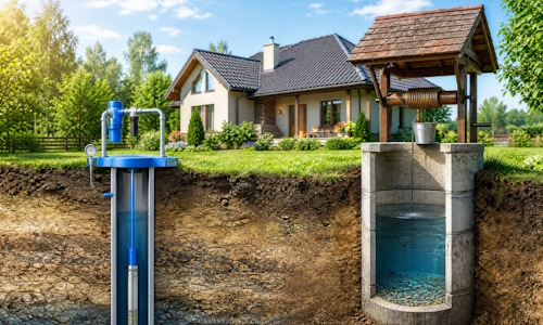 Автономное водоснабжение загородного дома Курск: скважина или колодец